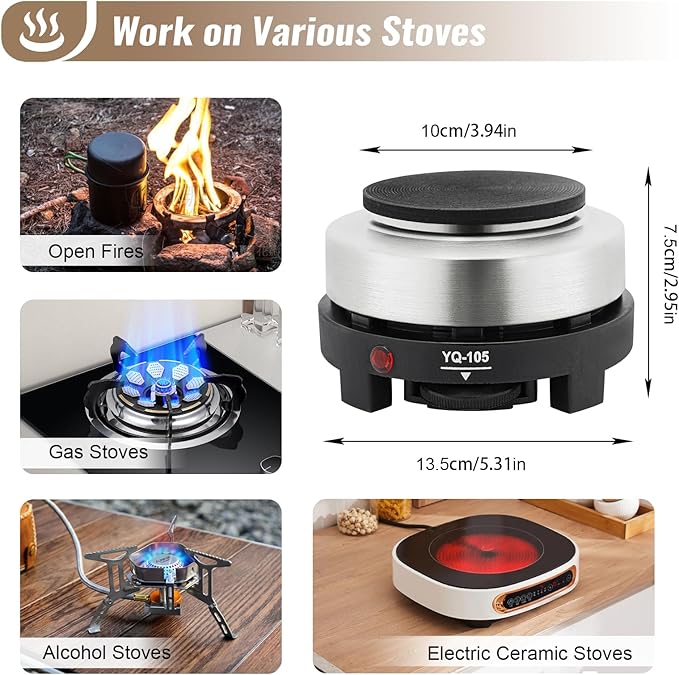 Stovetop Espresso Maker, Stainless Steel Moka Pot Coffee Pot Mocha Greca Machine Maker Multifunctional Moka Pot for Home and Camping (4 Cup)