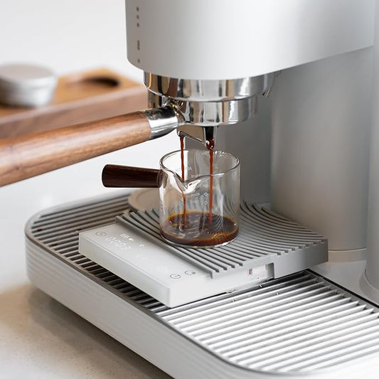 TIMEMORE Coffee Scale Basic 3.0 with Coffee-to-Water Ratio/Water Flow Rate/Timer Function, Free Switching of Ounce/kg Units, Digital Scale for Espresso and Pourover Mode, White