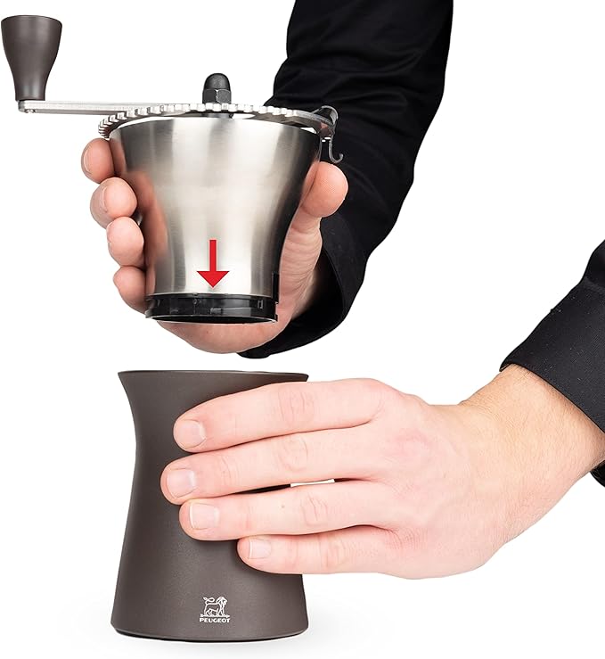 Peugeot - Kronos Manual Coffee Mill - Adjustable Grinder with 43 Settings - Stainless Steel, 50g Capacity
