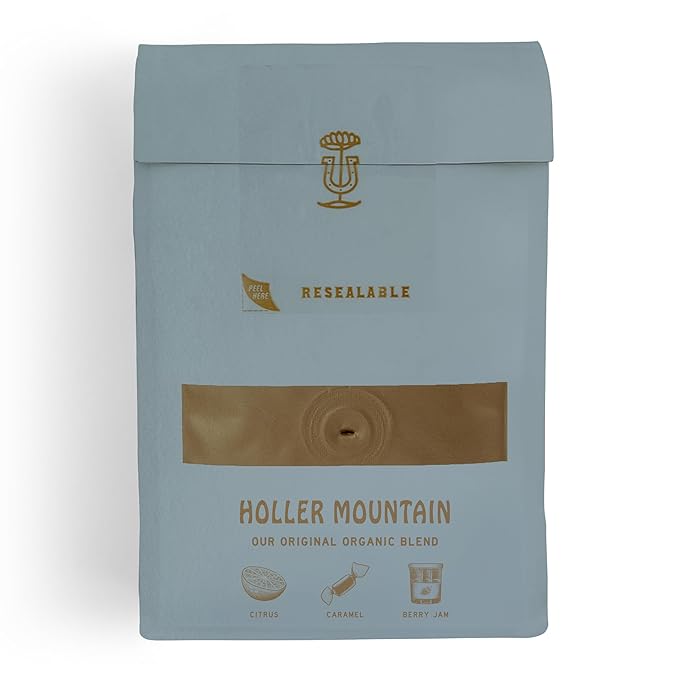 Stumptown Coffee Roasters, Medium Roast Organic Whole Bean Coffee - Holler Mountain 18 Ounce Bag with Flavor Notes of Citrus Zest, Caramel and Hazelnut (Pack of 2)