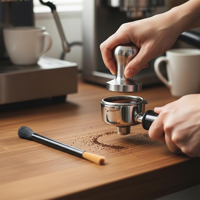 Ymapinc 2Pcs Coffee Grinder Cleaner Brush - Dual Head Coffee Machine Grinder Cleaning & Dusting Brush, Barista Tools for Espresso Home Kitchen Use