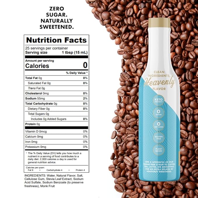 Sugar Free Peppermint Pattie Syrup - Stevia-Based, No Artificial Sweeteners, Keto-Friendly for Coffee, Tea, Cocoa
