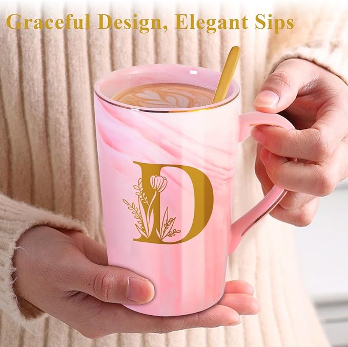 MNZZ Personalized Ceramic Coffee Mug with Lid Tea Cup Cool Grandma Gifts Grandmother Nana Glamma Mawmaw Yaya Abuela Abuelita Grandmas Mamaw Memaw Mimi Nonna Granny Oma Meme Christmas Xmas Present,D