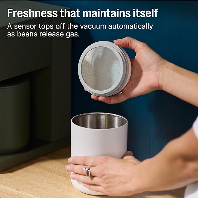 Fellow Atmos Electric Vacuum Canister & Storage Container - Airtight Coffee & Food Storage Containers - Coffee Containers - (Clear Glass, 1.2 Liter)