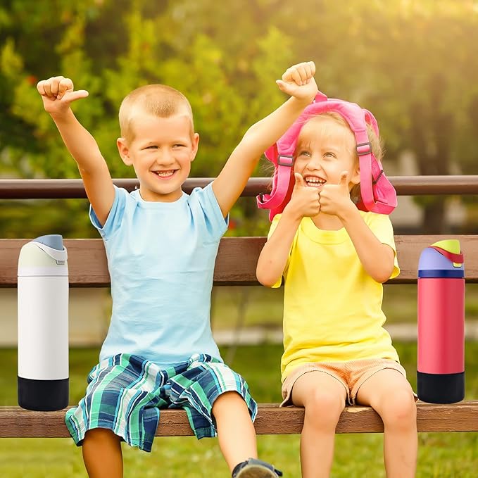 WK IEASON 2Pcs Silicone Boot for Owala Water Bottle, Protective Flask Bottom Cover Base for Owala FreeSip Twist and Flip Flask Water Bottle Accessories-3.56inch Bottom Diameter