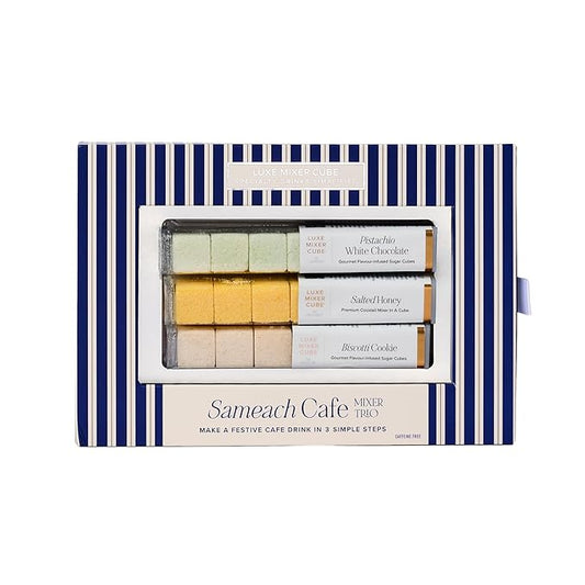 Luxe Mixer Cube Café Mixer Trio – Gourmet Sugar Cube Gift Set with White Chocolate Pistachio, Indulgent Biscotti & Salted Honey – Flavor Mixers for Coffee, Tea & Lattes – Great for Gifting, Hosting & Travel - By Teaspressa