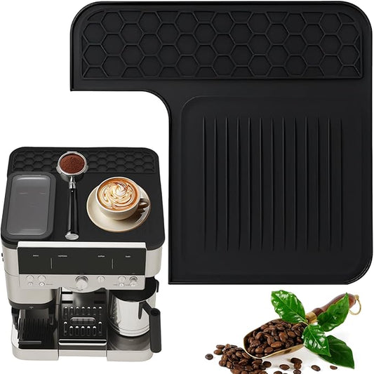 Top Mat for Ninja Luxe Cafe Espresso Machine ES601, Silicone Tamping Mat Protects Top Surface, Anti-scratch, Heat Resistant, Waterproof Non-Slip Coffee Machine Mat for Ninja Luxe Cafe Accessories