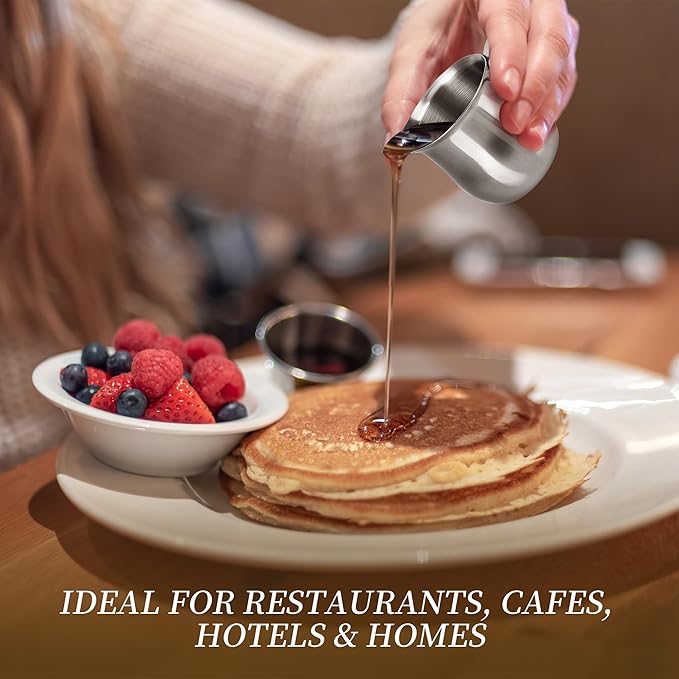 12 Pack Stainless Steel Bell Creamers 3 oz Mini Cream Pitcher Small Cream Jugs for Milk, Coffee, Jam, Sauces, Syrup