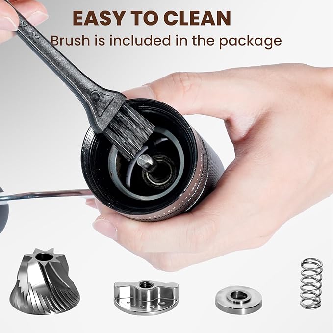 Manual Coffee Grinder with 60 Adjustable Settings, Portable Hand Coffee Bean Mill with 28g Capacity, Stainless Steel Conical Burr Coffee Bean Grinder for French Press, Pour Ove,Gifts for Coffee Lovers