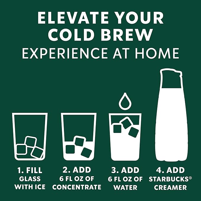 Starbucks Cold Brew Coffee Concentrate, Caramel Dolce Flavored Iced Coffee, 32 fl oz