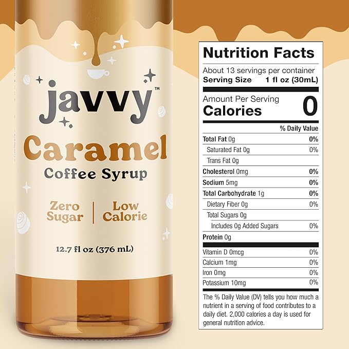 Coffee Syrup - Zero Sugar, Zero Calorie, Flavoring Syrup for Coffees, Coffee Bar Accessories - Great for Flavoring All Types of Drinks – 3 Pack