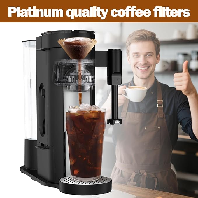 Palksky Unbleached Coffee Filter for Ninja Coffee Maker PB051/PB041,300Count Disposable Cone Filters for Ninja Pod & Grounds Specialty Single-Serve Machine, Brown