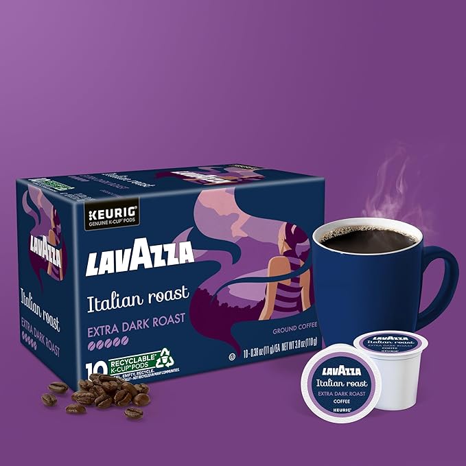 Lavazza Italian Roast, Keurig Single Serve K-Cup Pods, 60ct (12 Packs of 10)