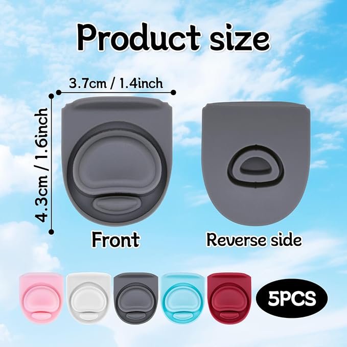 5 Pcs Replacement Seal Stopper Compatible with Owala FreeSip 16oz 32oz,Bottle Top Gasket Lid for Owala 16/19/24/32/40oz Seal Mouth Cap Silicone Stopper Parts Insert Accessories（5 colors 5）