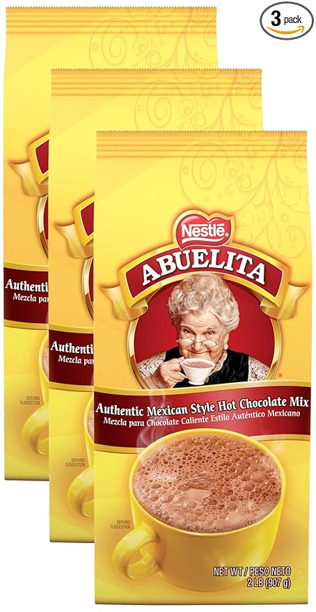 Nestle Abuelita Hot Cocoa, Authentic Mexican Hot Chocolate, Instant, Bulk for Schools and Holiday Parties, 2 lb. Packet (Pack of 3)