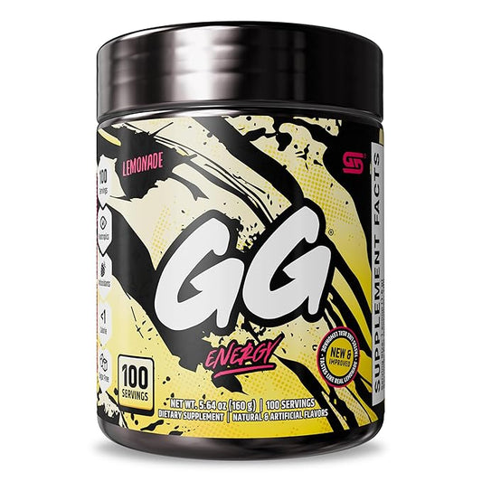 Gamer Supps GG® Energy - Lemonade (100 Servings) - Keto Friendly Gaming Energy and Nootropic Blend, Sugar Free + Organic Caffeine + Vitamins, Powder Drink