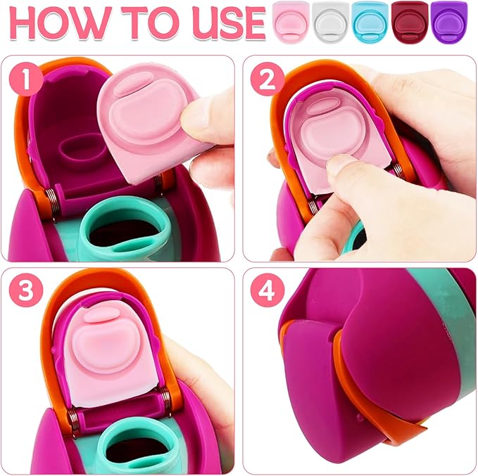 5 Pcs Replacement Seal Stopper Compatible with Owala FreeSip 16oz 32oz,Bottle Top Gasket Lid for Owala 16/19/24/32/40oz Seal Mouth Cap Silicone Stopper Parts Insert Accessories（5 colors 6）