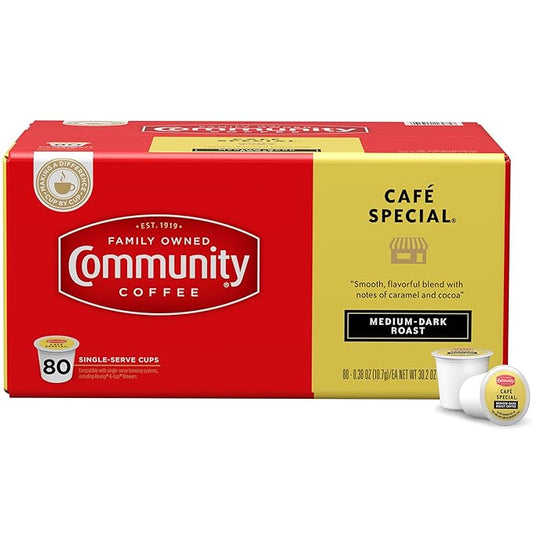 Community CoffeeCafé Special Medium Dark Roast, Single-Serve Keurig K-Cup Pods, 80 Count (Pack of 1)
