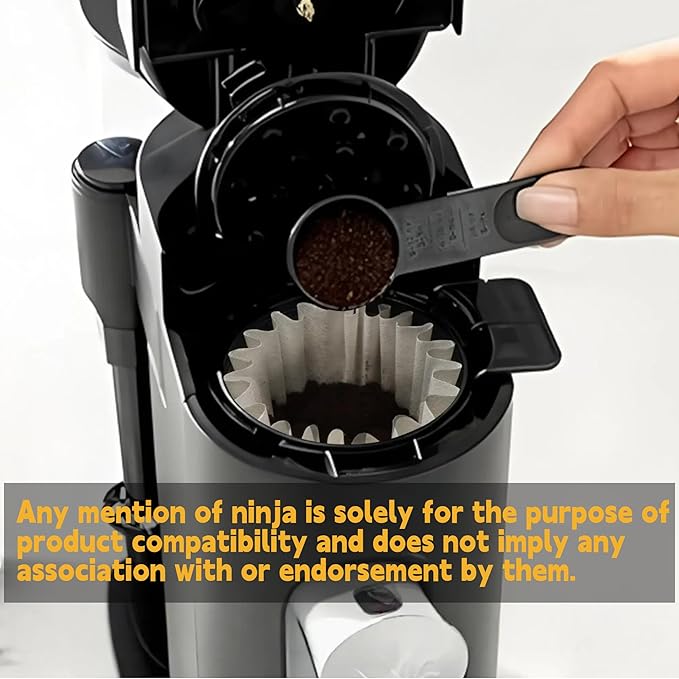 200 Pcs Coffee Paper Filters for Ninja PB051, Disposable Coffee Filter for Ninja Pods and Grounds Coffee Maker, White Small Coffee Filters