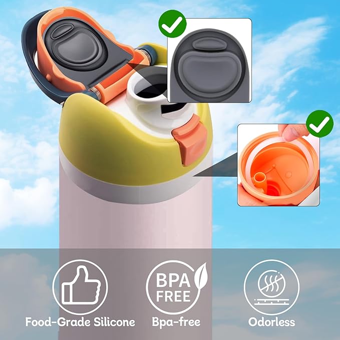 2 Sets Replacement Stopper and O Ring Gasket Compatible with Owala FreeSip 24oz 32oz,Water Bottle Lid Insert Cap Rubber Seal Parts for Owala 16/19/24/32/40oz Mouthpiece Accessories