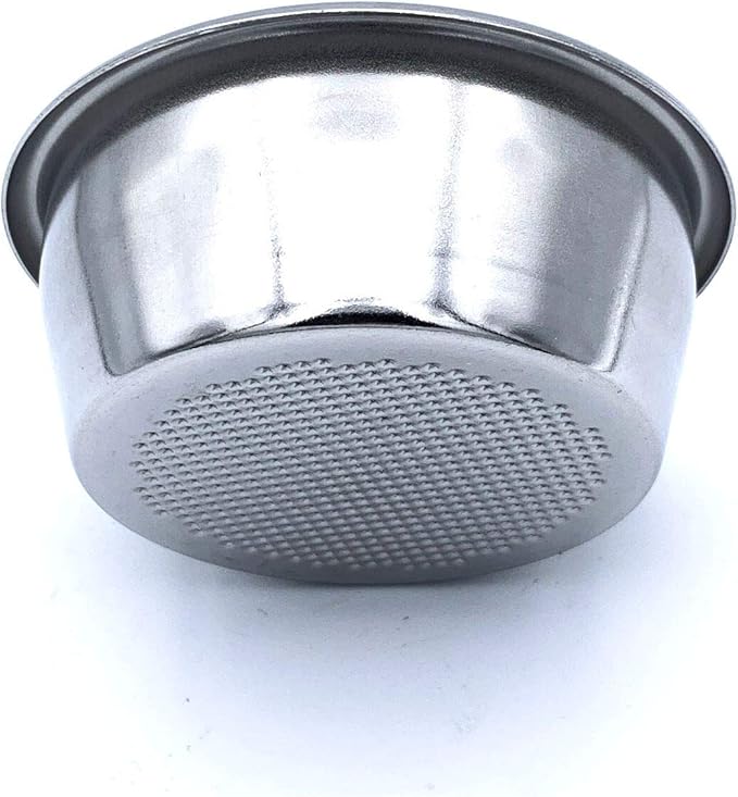 54mm 2 Cup Single Wall Filter Basket - Non-Pressurized Stainless Steel, Metal Portafilter Container - Reusable, Washable - Compatible with Breville Espresso Machines - 18/20g (Single Wall - 2 Cup)