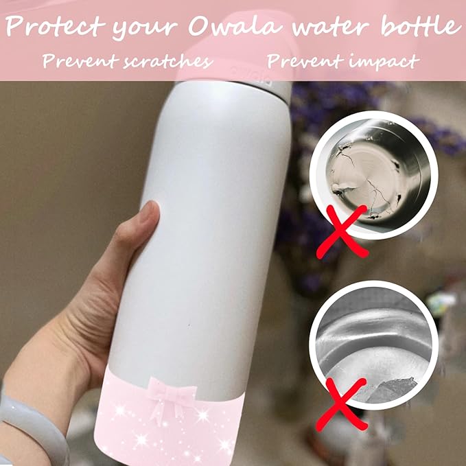 Silicone Bow Boot Water Bottles Accessories for Owala 32 oz WaterBottles
