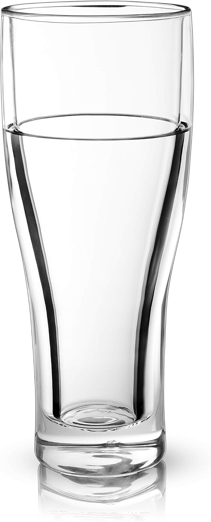 Viski Glacier Double Walled Beer Glass with Active Cooling Gel, Keeps Drinks Cold Longer for Indoor and Outdoor Parties, Home Bar, Birthday Gifts for Men, Beer Gifts for Dad, 16 oz, Set of 1
