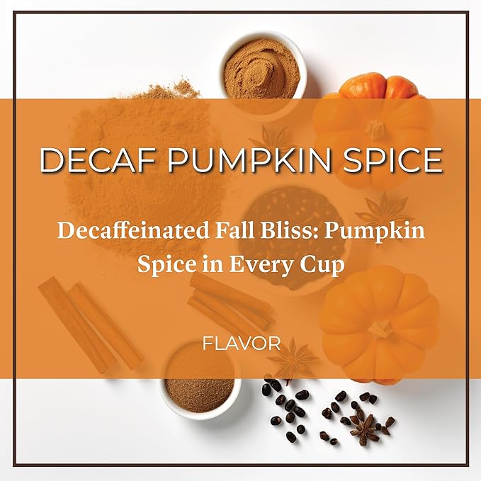 San Diego Coffee DECAF Pumpkin Spice, Medium Roast, Ground Coffee, 16-Ounce Bags (Pack of 2) Café descafeinado molido tostado