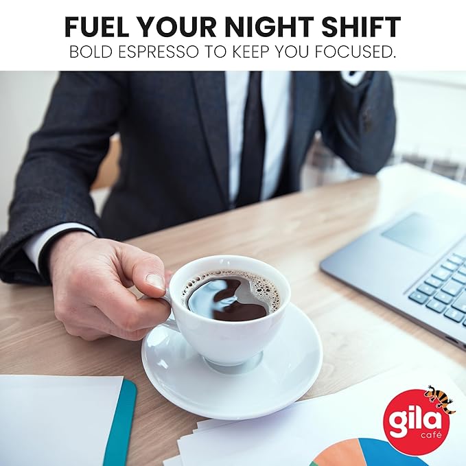 gila café Ground Coffee Medium Roast Espresso 32oz (1-Pack) - 100% Mexican Arabica Bean Coffee Grounds - Made with Coffeeberry - Chocolate, Hazelnut, Vanilla Notes