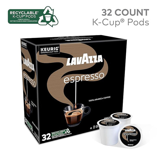 Lavazza Espresso Keurig K-Cup® Pods, Medium Roast, 100% Arabica (32 Pods)