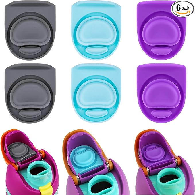 6pcs Rubber Seal Replacement Stopper Compatible with Owala Freesip16/19/24/32/40oz Spout Lid,Water Bottle Gasket Silicone Cap Insert Gasket Stopper Replacement Parts Accessories Y6A1-03