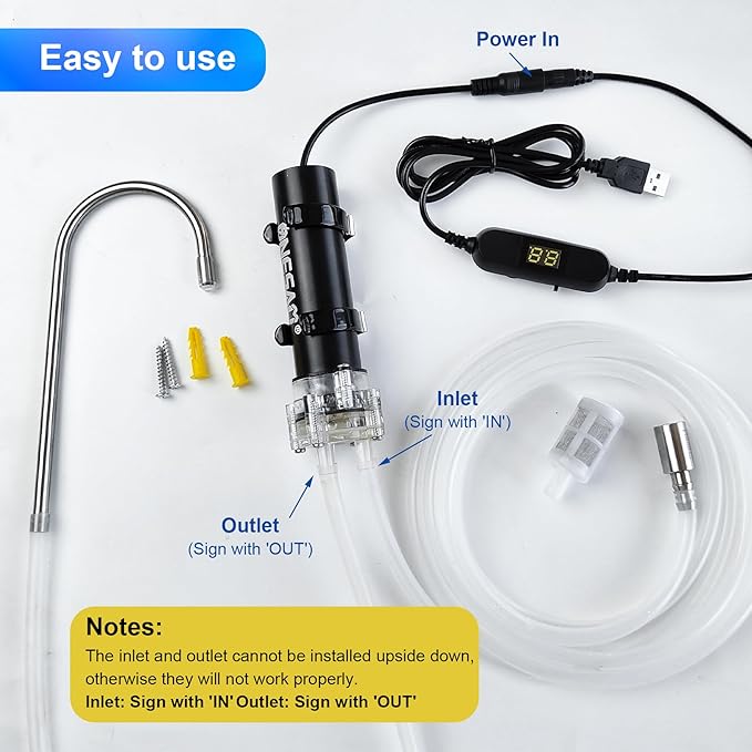 Food Grade Electric Water Transfer Pump Siphon Self-Priming Small Water Pump USB DC 5V 2L/Min Adjustable Flow for Home Brew Wine, Beer, Kombucha, Ice Maker, Bottled Water, Coffee, Cooking, Aquariums
