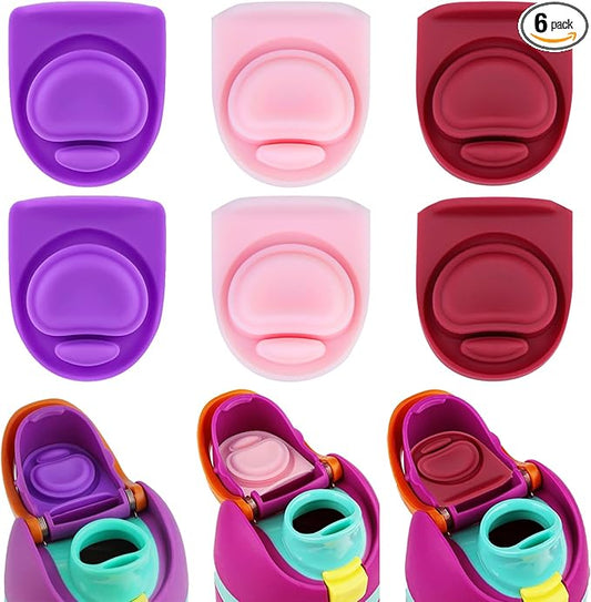 6 Pcs Replacement Seal Stopper Compatible with Owala FreeSip 16oz 32oz,Bottle Top Gasket Lid for Owala 16/19/24/32/40oz Seal Mouth Cap Silicone Stopper Parts Insert Accessories（3 colors 6）