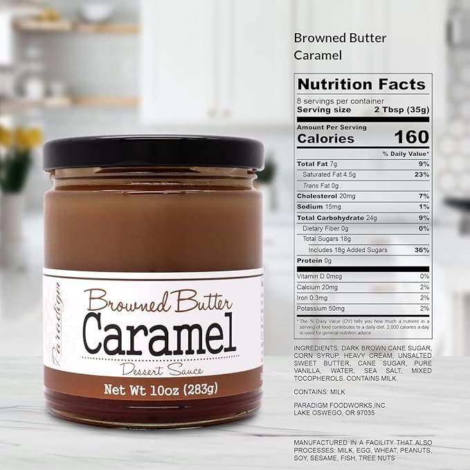 Paradigm Foodworks Browned Butter Caramel Sauce, 10 Ounce