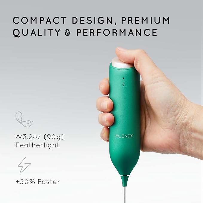 Rechargeable Milk Frother Handheld, Coffee Frother Handheld with USB-C Charging Stand, Electric Drink Mixer Handheld, Mini Electric Whisk Frother for Coffee, Matcha, etc