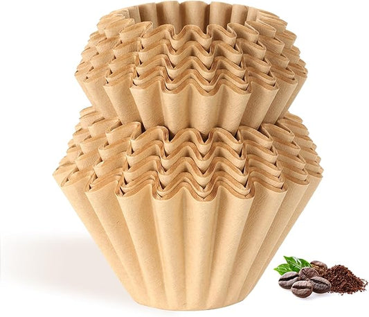 1-4 Cup Natural Basket Coffee Filter, 100 Count Unbleached Coffee Filters Paper for Single Serve Coffee Maker, Small Pour Over and Drip Pot, Mini Coffee Travel Brewer