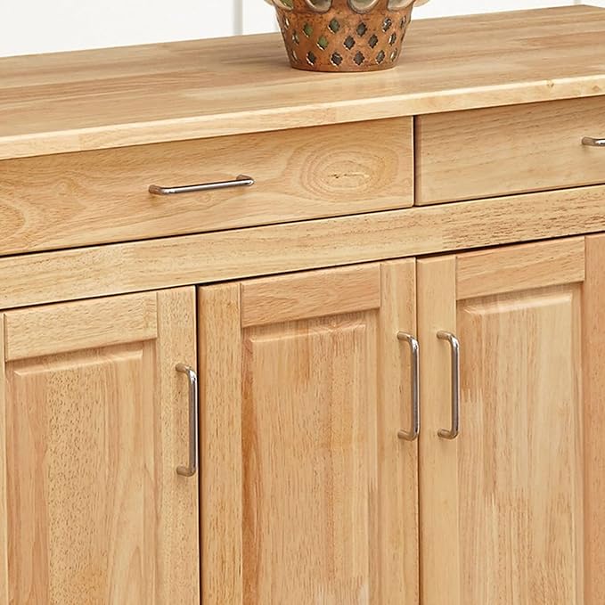 Homestyles General Line Natural Mobile Kitchen Cart, 54"W