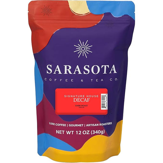Decaf Ground Coffee | Medium Roast Decaffeinated Coffee | Smooth Low Acid Ground | Specialty Grade, Mold-Free | 12 oz