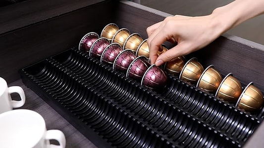 EVERIE Coffee Pod Storage Holder Drawer Insert for Counter Compatible with Nespresso Vertuoline Capsules, Pack of 2