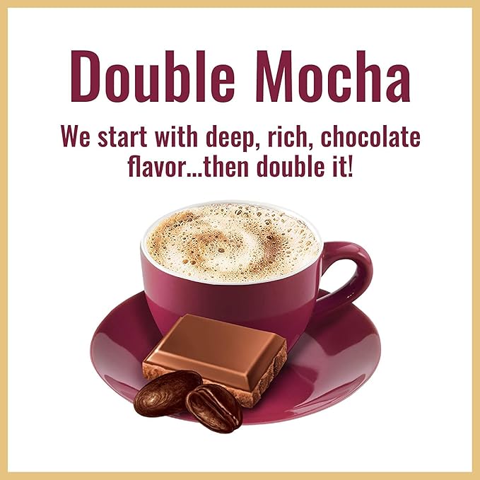 Hills Bros. Instant Cappuccino Mix, Double Mocha 16 Ounces- Frothy, Decadent Cappuccino with a Deep, Rich Chocolate Flavor (Pack of 3)