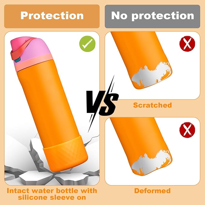 Silicone Boot for Owala Water Bottle 24 oz 32 oz 40 oz, Anti-Slip Protective Sleeve for FreeSip/Twist/Flip Stainless Steel Water Bottles Accessories