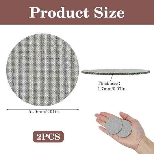 2-Pack Espresso Puck Screen, 51mm Stainless Steel Filter Screen, 1.7mm Thickness 150 Micron Reusable Accessories Espresso Filter for Portafilter Basket