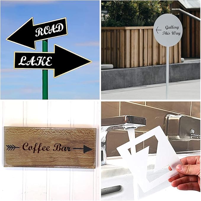 1.5 Inch Alphabet Letter Stencils for Painting - 70 Pack Letters and Numbers Stencil Templates with Signs for Painting on Wood, Reusable Letter and Number Stencils for Chalkboard Wood Signs & Wall Art
