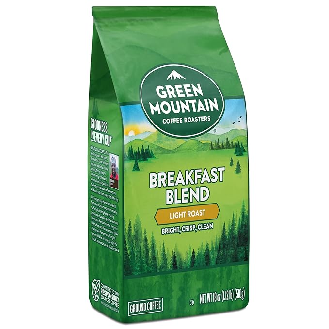 Green Mountain Coffee Roasters Breakfast Blend, Ground Coffee, Bagged 18 oz