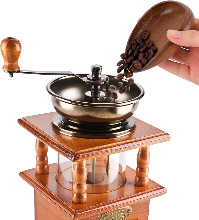 Coffee Bean Dosing Cup and Spray Bottle Set, Walnut Wood Espresso Dosing Cup with Static Spray | Holds 25g-30g Beans, Deep Design Barista Tools for Espresso Machine & Coffee Bar Station