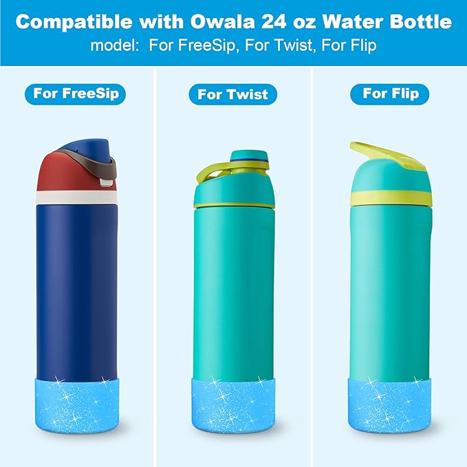 Silicone Boot for Owala Water Bottle 24 oz 32 oz 40 oz, Anti-Slip Protective Sleeve for FreeSip/Twist/Flip Stainless Steel Water Bottles Accessories