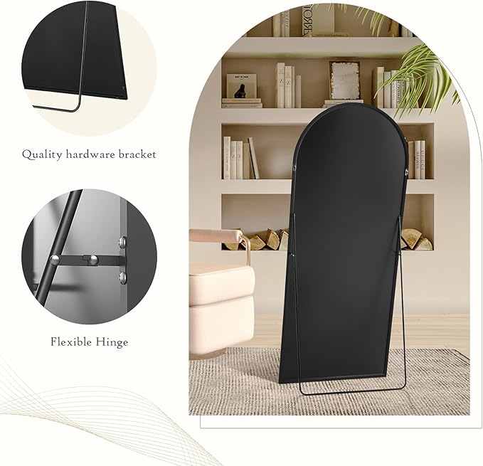 NEWBULIG Full Length Mirror, Upgraded Body Wall Mirrors with Shatter-Proof Glass, Floor Standing Mirror, Home Wall Decor