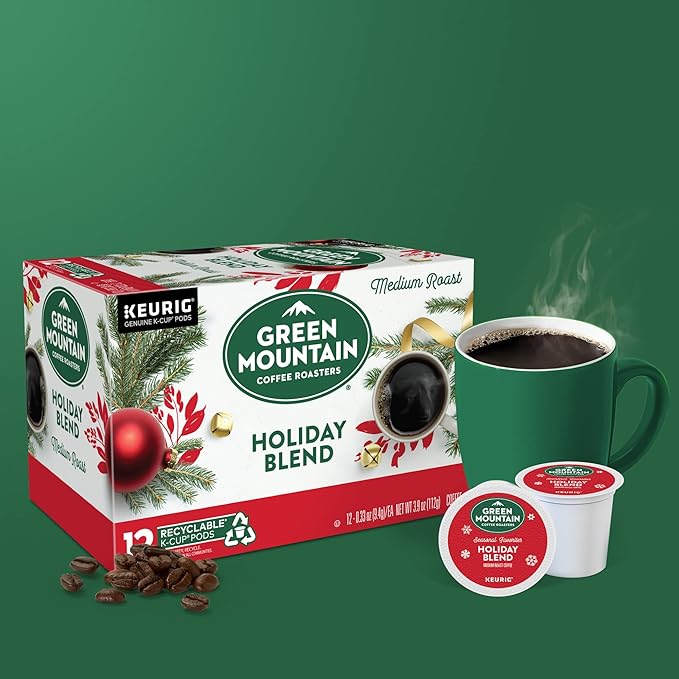 Green Mountain Coffee Roasters K-Cups, Holiday Blend, 12 Count