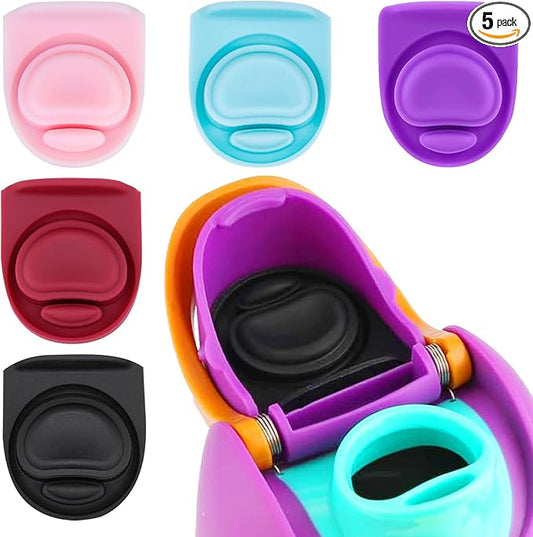 5 Pcs Replacement Seal Stopper Compatible with Owala FreeSip 16oz 32oz,Bottle Top Gasket Lid for Owala 16/19/24/32/40oz Seal Mouth Cap Silicone Stopper Parts Insert Accessories（5 colors 10）