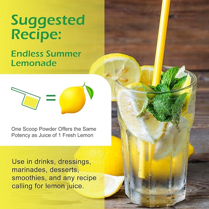 TALCUFON Freshly Squeezed Lemon Powder 10 Oz, Just Cold Pressed, Freeze Dried Lemon Juice Powder No Added Sugar, Gluten Free, Non-GMO Great Flavor for Drinks, Smoothie, & Beverages 284G
